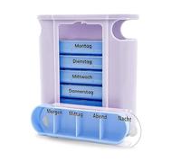 HaseMed - Pastillero para 7 días, 1 unidad, dispensador semanal con 7 compartimentos extraíbles, pastillero para medicamentos, vitaminas y suplementos alimenticios, compacto, sin BPA e ideal para