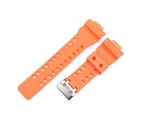 HASGTFM 1 6mm Silica Gel Sports Race Watch Bands Impermeable Goma Deporte Silicona Correa de silicona Reloj Ajuste for Casio GA-100 GA-110 GD-120 DW5600(Orange)