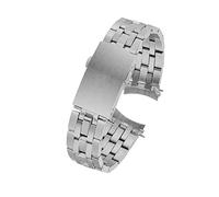 HASGTFM 1 9mm 20mm Bandas de reloj de acero inoxidable 1853 T17 T461 T014430 T014410 PRC200 Correa de reloj de reloj de reloj curvado. INSTRUMENTOS Apto for Tissot(Silver,20mm)