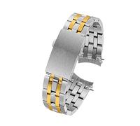 HASGTFM 1 9mm 20mm Bandas de reloj de acero inoxidable 1853 T17 T461 T014430 T014410 PRC200 Correa de reloj de reloj de reloj curvado. INSTRUMENTOS Apto for Tissot(Silver gold,20mm)