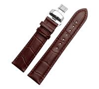 HASGTFM 18/19/20/21/22/24mm gran oferta correa de reloj de cuero negro marrón accesorios de reloj aptos for pulsera de correa Tissot(Brown,23mm)
