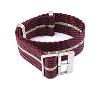 HASGTFM 18/20/22/24 mm en forma for OTAN Ajuste for Zulu Woven Nylon Strap de acero inoxidable Hebilla Universal Men Women Soft Wrist Band BAND ACCESORIOS(Red khaki,22mm)