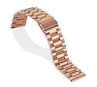 HASGTFM 18/20 / 22 / 24mm liberación de la banda de relojes habituales de la banda de la pulsera de metal de acero inoxidable sólido de primera calidad for el reloj de las mujeres de los hombres(Rose