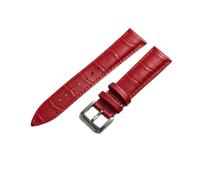 HASGTFM 18 mm 20 mm 22 mm reloj de reloj de cuero de 24 mm Correa de reloj con correas de cuero Ajuste for Samsung Galaxy Gear S3 Fit for Galaxy 42mm 46mm(Silver -Red,12mm)