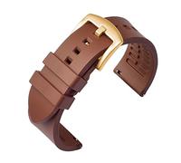 HASGTFM 19 mm 20 mm 21 mm 22 mm de 24 mm de cabello Ratir de repuesto Pulsero de pulsera for huawei for Huawei GT Correa de silicona deportiva(Brown-gold,22mm)