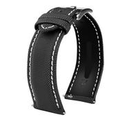 HASGTFM 20 mm 21 mm 22 mm 23 mm 24 mm Correa de reloj de cuero de nailon Apto for Tag Fit for Heuer Fit for Citizen Fit for Mido Fit for Seiko No.5 RELOJ Hombres Mujeres Correa de reloj de tela de lon