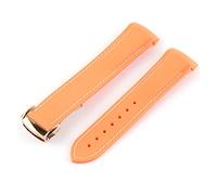 HASGTFM 20 mm 21 mm 22 mm Fin de goma de silicona de silicona end for Pagani Watch Fit for Huawei Adecuado Gt2 Magic Watch 2 Fit for Honor Fit for Samsung Galaxy Watch S3 S4(Orange white 3)