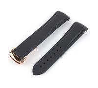 HASGTFM 20 mm 21 mm 22 mm Fin de goma de silicona de silicona end for Pagani Watch Fit for Huawei Adecuado Gt2 Magic Watch 2 Fit for Honor Fit for Samsung Galaxy Watch S3 S4(Black blue 3)