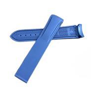 HASGTFM 20 mm 22 mm 19 mm 21 mm Silicone Watchstrap Fit for Hamilton Khaki Field Scuba Frogman Fit for Gear S3 Ajuste for Seiko5 Sumo 007 Herramienta de la banda de reloj(Blue,10mm-19mm)