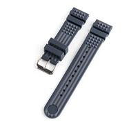 HASGTFM 20 mm 22 mm buceador de goma correa de silicona de reemplazo de silicona pulsera herramientas de pulsera Ajuste for Grands Watch Japan 5 Prosex Monstruo Skx009(Blue silver buckle,20mm)