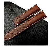 HASGTFM 20 mm 22 mm de reloj de cuero universal de la correa de reloj de reloj for Zenith Fit for Hamilton Fit for Omega Man Watch Scrub Pattern Black Pulsera(Brown white,20x18mm)