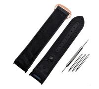 HASGTFM 20 mm 22 mm Escalada Reloj de nailon Correa de reloj de lona Hecha a mano Apto for Omega Apto for Ocean Universe 9900 Apto for Seahorse 8900 Banda de reloj con parte inferior de goma(Black ros