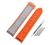 HASGTFM 20 mm 22 mm Escalada Reloj de nailon Correa de reloj de lona Hecha a mano Apto for Omega Apto for Ocean Universe 9900 Apto for Seahorse 8900 Banda de reloj con parte inferior de goma(Grey oran