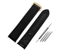 HASGTFM 20 mm 22 mm Escalada Reloj de nailon Correa de reloj de lona Hecha a mano Apto for Omega Apto for Ocean Universe 9900 Apto for Seahorse 8900 Banda de reloj con parte inferior de goma(Black gol