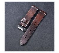 HASGTFM 20 mm 22 mm Reemplazo de la correa universal Ajuste for Huawei Fit for Armani Fit for Casio Watch Accessories Retro aceite de cera de cera pulsera de cuero(2,20mm)