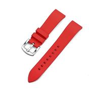 HASGTFM 20 mm 22mm 24 mm Classic Fluoro Caucho Correa Deporte Impermeable Buceo Reloj de reemplazo Relojes de reemplazo Accesorios Correas Pulseras(Red,20mm)