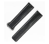 HASGTFM 20mm 22mm Cuero Fit for Omega Seamaster 300 Fit for Samsung Galaxy Gear S3 Fit for Amazfit Gtr Ajuste for Garmin Smart Watch Band Strap Strap Brazy Bracelet(Black white silver,20mm)