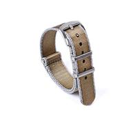HASGTFM 20mm 22mm reloj de reloj de relojes de la OTAN Strap Nylon Fit for James Bond 007 Militar de cinturón de seguridad Reloj Accesorios(Khaki Grey Edge,22mm)
