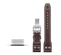 HASGTFM 21MM 22MM apto for correa de reloj IWC for ajuste for correa de cuero marca del Principito for clavo(Brown-silver,22mm)