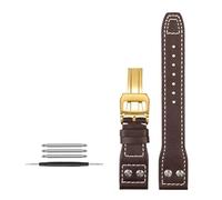 HASGTFM 21MM 22MM apto for correa de reloj IWC for ajuste for correa de cuero marca del Principito for clavo(Brown-gold,22mm)