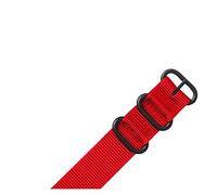 HASGTFM 22 24mm Marca Ejército Deporte Tela de la OTAN Tela de Nylon Accesorios Accesorios Bandas Cinturón de hebilla Ajuste for 007 James Bond Back Pulsera Negro(Red,22mm)