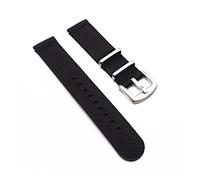 HASGTFM 5 Color Nylon Watch Band Striped OTAN Strap 20mm 22mm Universal for Sport Watch Band Band Fit for James Bond 007 Reloj Correa Reemplazar(Schwarz,22mm)