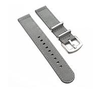 HASGTFM 5 Color Nylon Watch Band Striped OTAN Strap 20mm 22mm Universal for Sport Watch Band Band Fit for James Bond 007 Reloj Correa Reemplazar(Gery,20mm)