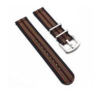 HASGTFM 5 Color Nylon Watch Band Striped OTAN Strap 20mm 22mm Universal for Sport Watch Band Band Fit for James Bond 007 Reloj Correa Reemplazar(Black Red Green,22mm)