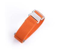 HASGTFM 60s French Troop Bolsa de paracaídas correa Ajuste for la correa de la OTAN 22 mm Pulsera de nylon elástica Accesorios Reloj de reloj Reemplazar las correas de reloj de 20 mm(ORANGE)