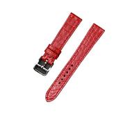 HASGTFM Accesorios Pulsera de cuero de piel de 16 mm Cinturón de repuesto apto for correa de reloj Her-mes Grano de bambú Grano redondo(Red r without buckle)