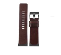 HASGTFM Adaptador De Acero Inoxidable Modificado De 26mm, Correa Retro Marrón Oscuro Apta For Correa De Reloj De Cuero For Hombre Diésel(B Dark brown-black p)
