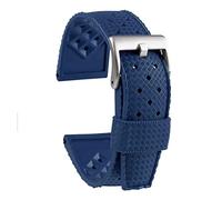 HASGTFM Adecuado IWC FIT FOR For SEIKO5 FIT FOR ASTRON RELOKE DE SILICONA DE SILICONA DE SILICONA 20mm 22mm Correa De Goma Deportiva Deporte Impermeable(Blue-silver,20mm)