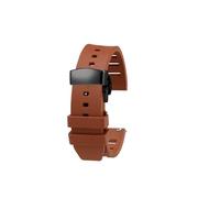 HASGTFM Ajuste adecuado for Huawei WATCH3/4Pro Ultimate Correa GT2/GT3 fluororubber correa de reloj accesorios de relojes de buceo for hombres(Brown black buckle,20mm)