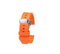 HASGTFM Ajuste adecuado for Huawei WATCH3/4Pro Ultimate Correa GT2/GT3 fluororubber correa de reloj accesorios de relojes de buceo for hombres(Orange silver buckle,22mm)