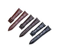 HASGTFM Ajuste adecuado for la correa de reloj Frederique Constant, hebilla de cuero de primera capa, 23mm, cinturón de reloj for hombre en negro y marrón oscuro(Brown)
