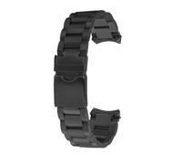 HASGTFM Ajuste de liberación rápida for Tissot T125 T125617A correa de reloj 22mm negro plata hombre acero inoxidable sólido hebilla plegable curvada correa de reloj(Schwarz)