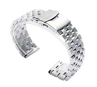 HASGTFM Ajuste de reloj de acero inoxidable Fit for DW Fit for Huawei Fit for Samsung Fit for Armani Reloj Correa Silver/Black Pulsera Reemplazo 18mm 22mm 20mm 24mm 26mm(2,18mm)