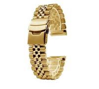 HASGTFM Ajuste Fit For Seiko Fit For Prospex SRPA21 SRP777 SRPC25 SRP773 SRP775 SRP779 Correa De Reloj De Acero Inoxidable Racelet Dorado 22 Mm(Golden)