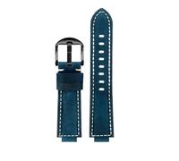 HASGTFM Ajuste for Casio AP Farmhouse Oak correa de reloj GA-2100 GM-2100 correa de reloj de cuero Vintage esmerilado modificado 16m accesorios de pulsera for hombre(Blue-black)