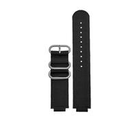 HASGTFM Ajuste for Casio Fit For G Shock correa de reloj GBA-800 GMA-B800 GA-800/810 GBD-800 GA110 GA-120 GA100 pulsera de reloj de nailon modificada for hombre 16mm(Black Silver)