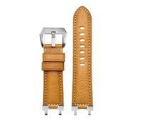 HASGTFM Ajuste for Casio Fit For G-SHOCK Correa MTG-B1000 MTG-G1000 accesorios de correa de reloj de cuero modificado de 24mm for hombre(Khaki silver)