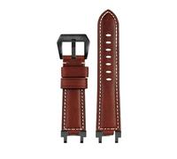 HASGTFM Ajuste for Casio Fit For G-Shock Correa MTG-B1000 MTG-G1000 Accesorios de Correa de Reloj de Cuero Modificado de 24mm for Hombre(Dark Brown Black)