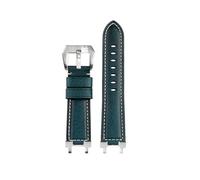 HASGTFM Ajuste for Casio Fit For G-SHOCK Correa MTG-B1000 MTG-G1000 accesorios de correa de reloj de cuero modificado de 24mm for hombre(Blue Silver)
