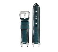 HASGTFM Ajuste for Casio Fit For G-Shock Correa MTG-B1000 MTG-G1000 Accesorios de Correa de Reloj de Cuero Modificado de 24mm for Hombre(Blue Silver)