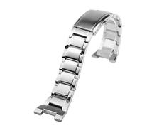 HASGTFM Ajuste for Casio Fit For G-Shock Heart Of Steel GST-B500BD/GST-B500 AD correa de reloj de acero inoxidable hebilla plegable de Metal cadena de correa de reloj for hombre(Silver)