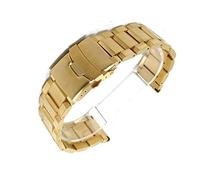 HASGTFM Ajuste for Casio Fit for Samsung 18mm 20 mm 22 mm 24 mm de acero inoxidable de acero inoxidable Metal Banda con cierre de seguridad Pulsera de correa premium(2,22mm)
