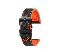 HASGTFM Ajuste for CITIZEN Blue Angel Men Radio Wave Watch AT8020-54L/8020-03L/JY8078 Series lona Nylon + correas de reloj de goma 22mm 23mm(C-Black orange-B pin,23mm)