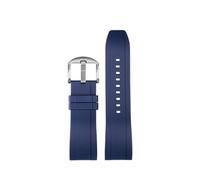 HASGTFM Ajuste for Citizen Blue Angel Men Radio Wave Watch AT8020-54L/8020-03L/JY8078 Series Lona Nylon + Correas de Reloj de Goma 22mm 23mm(A-Blue Silver Pin,22mm)