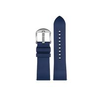 HASGTFM Ajuste for CITIZEN Blue Angel Men Radio Wave Watch AT8020-54L/8020-03L/JY8078 Series lona Nylon + correas de reloj de goma 22mm 23mm(B-Blue silver pin,22mm)