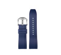 HASGTFM Ajuste for CITIZEN Blue Angel Men Radio Wave Watch AT8020-54L/8020-03L/JY8078 Series lona Nylon + correas de reloj de goma 22mm 23mm(A-Blue silver pin)
